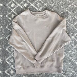 Hollister Women's Soft Beige Crewneck Sweater